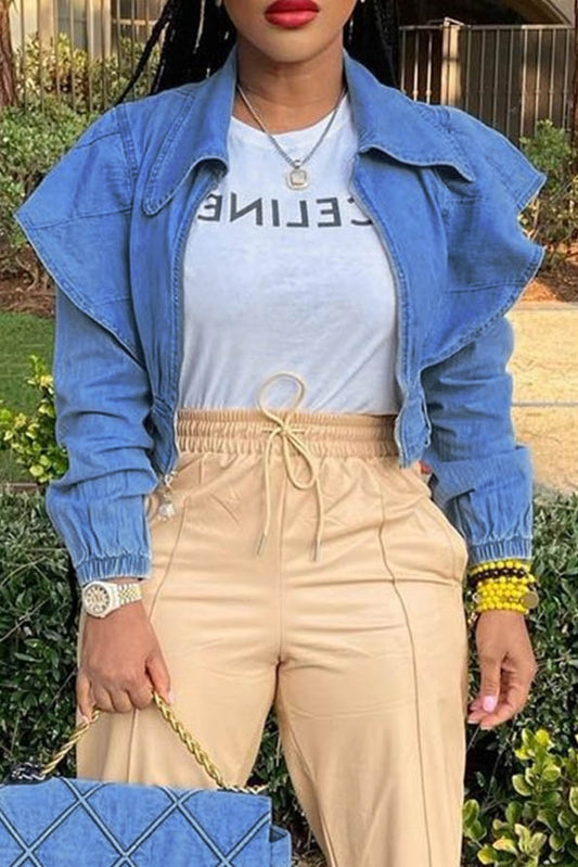 Waist Length Denim Jacket